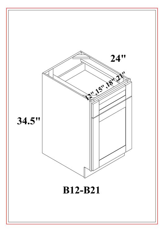 SINGLE DOOR BASES – Shaker White