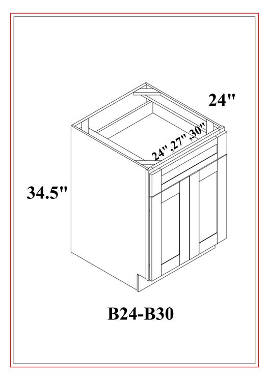 DOUBLE DOOR BASES – Shaker White