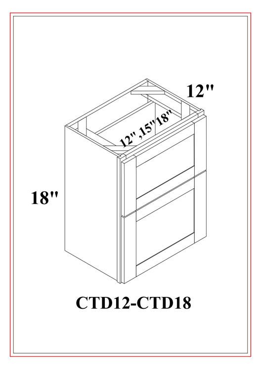 Countertop Drawer Cabinet – Shaker White