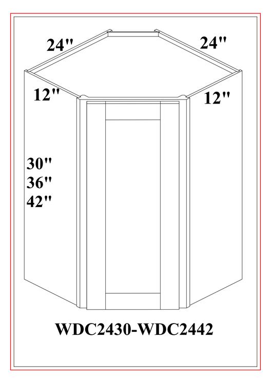 WALL DIAGONAL CABINETS – Shaker White