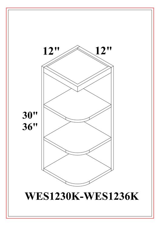 WALL END SHELF – Shaker White