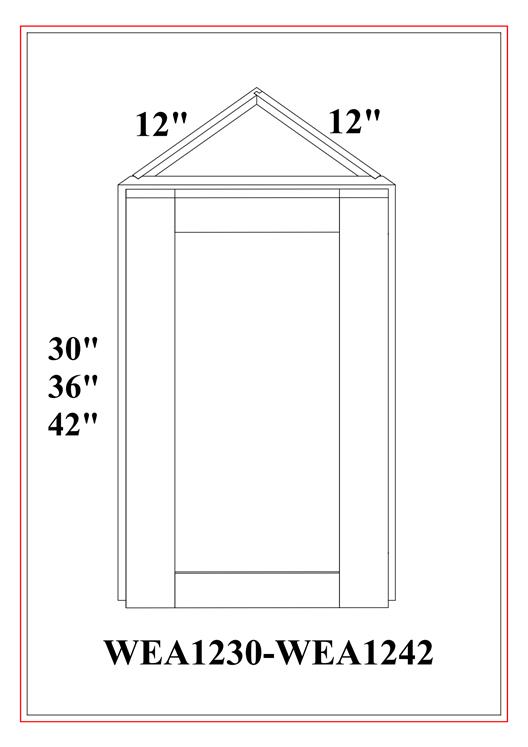 Wall Angle End Cabinet – Shaker White