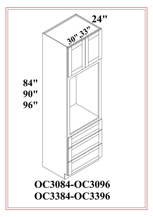OVEN CABINET – Shaker White
