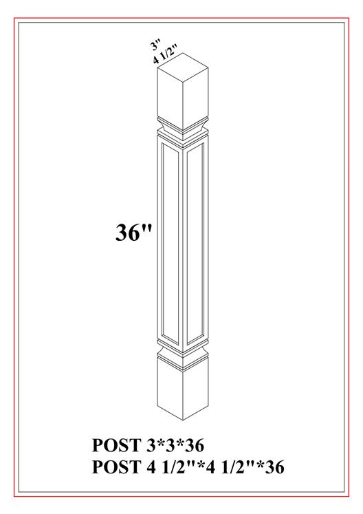 STANDARD POST – Shaker White