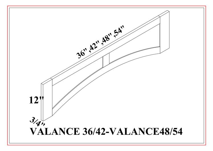 ARCHED VALANCE – Shaker White